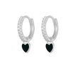 Fashion Heart-shaped Earrings Ear Buckle Drop Oil Copper Earrings