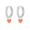 Fashion Heart-shaped Earrings Ear Buckle Drop Oil Copper Earrings