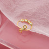 Wholesale Simple Style Geometric Copper Beaded Open Rings Anxiety Ring