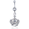 New Piercing Belly Dance Jewelry Diamond Crown Belly Button Ring