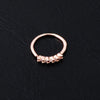 Fashion Inlaid Zircon Flower Copper Nose Stud Ear Clip