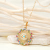 Bohemian Diamond Round Devil's Eye Alloy Necklace