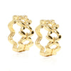 Retro Solied Color Butterfly Shaped Hollowed Alloy Hoop Earrings Wholesale