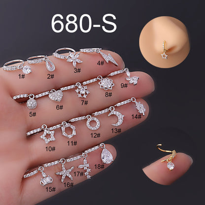 Fashion Geometric Metal Plating Nose Ring