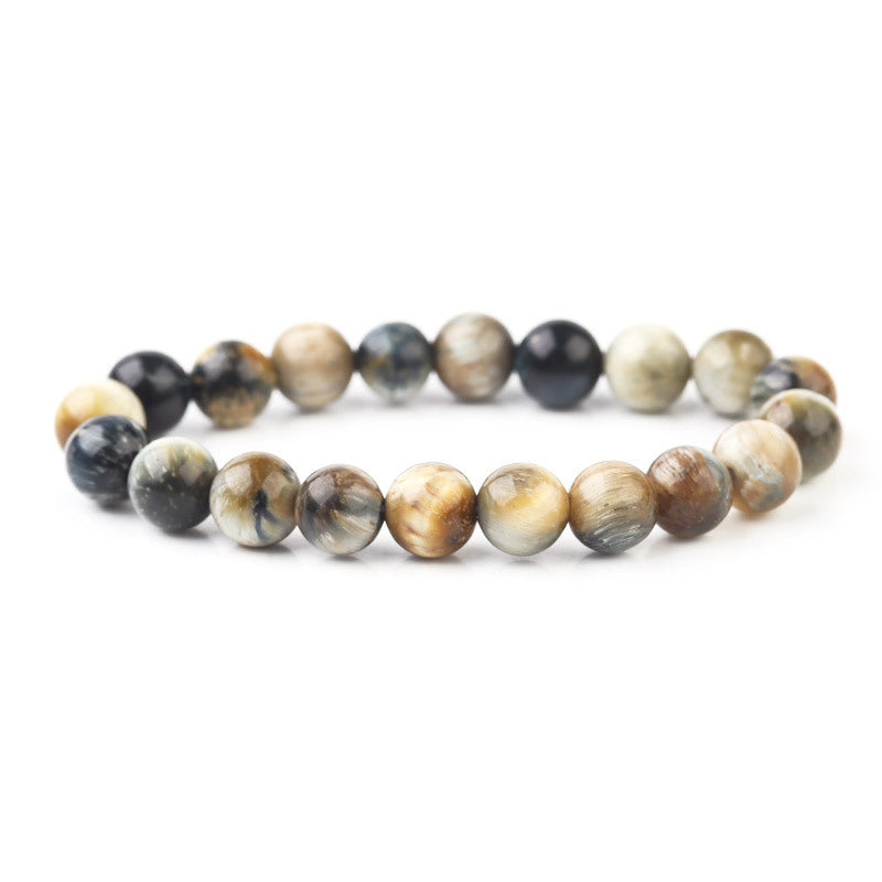 Fashion Retro Bracelet Round Natural Tiger Eye Stone Bracelet