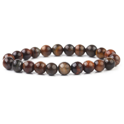 Fashion Retro Bracelet Round Natural Tiger Eye Stone Bracelet