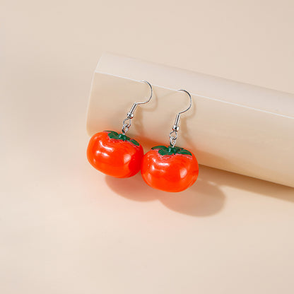 1 Pair Cute Fruit Resin Women's Earrings