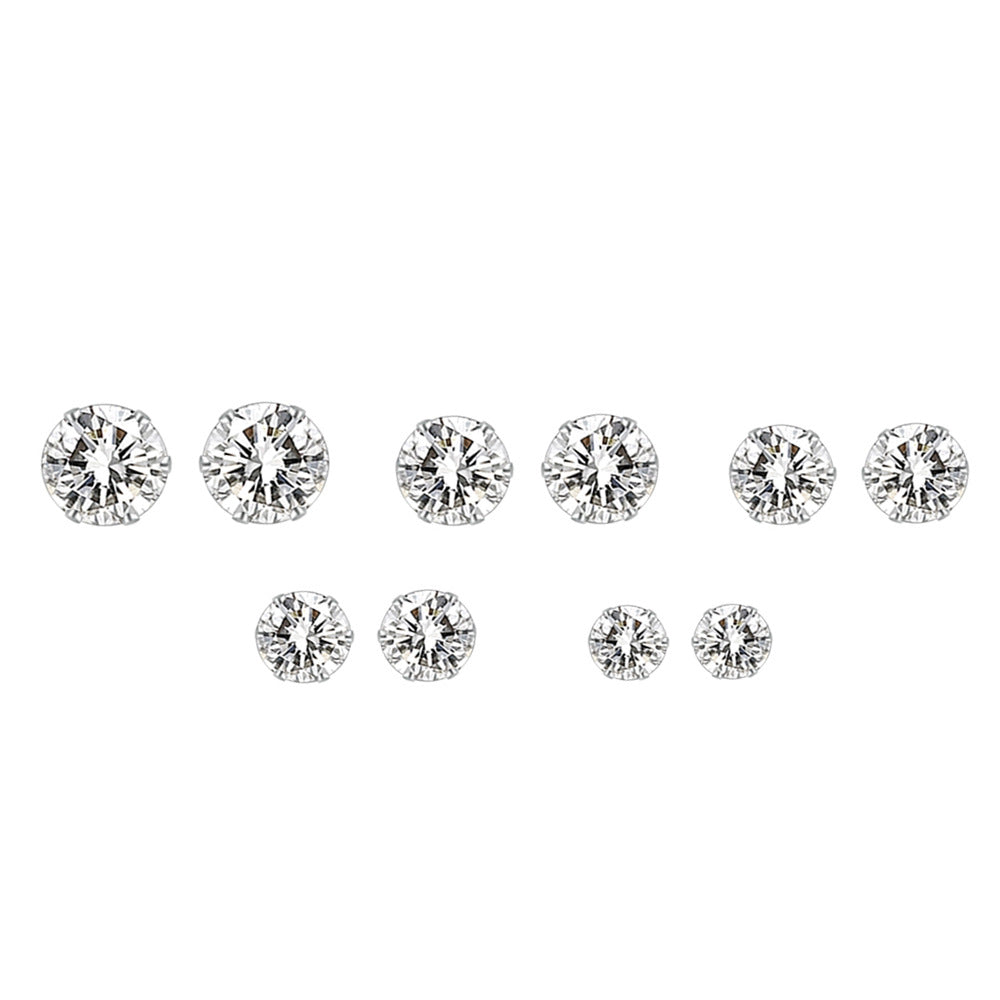 Simple Style Heart Diamond Alloy Artificial Gemstones Earrings Ear Studs