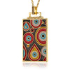 Hip-hop Jewelry Copper-plated 18k Gold Pendant Oil Drip Necklace Women