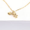 Fashion Letters Mom Hollow Heart-shaped Zircon Pendant Copper Clavicle Chain Jewelry