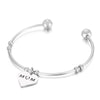 Jewelry Generous Heart-shaped Stainless Steel Open Bracelet Mother's Day Gift