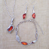 Fashion Angel Elf Crystal Necklace Earring Bracelet Jewelry Set Wholesale