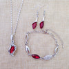 Fashion Angel Elf Crystal Necklace Earring Bracelet Jewelry Set Wholesale