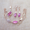 Fashion Angel Elf Crystal Necklace Earring Bracelet Jewelry Set Wholesale