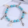 Fashion Simple Shell Conch Pendant Turquoise Bracelet