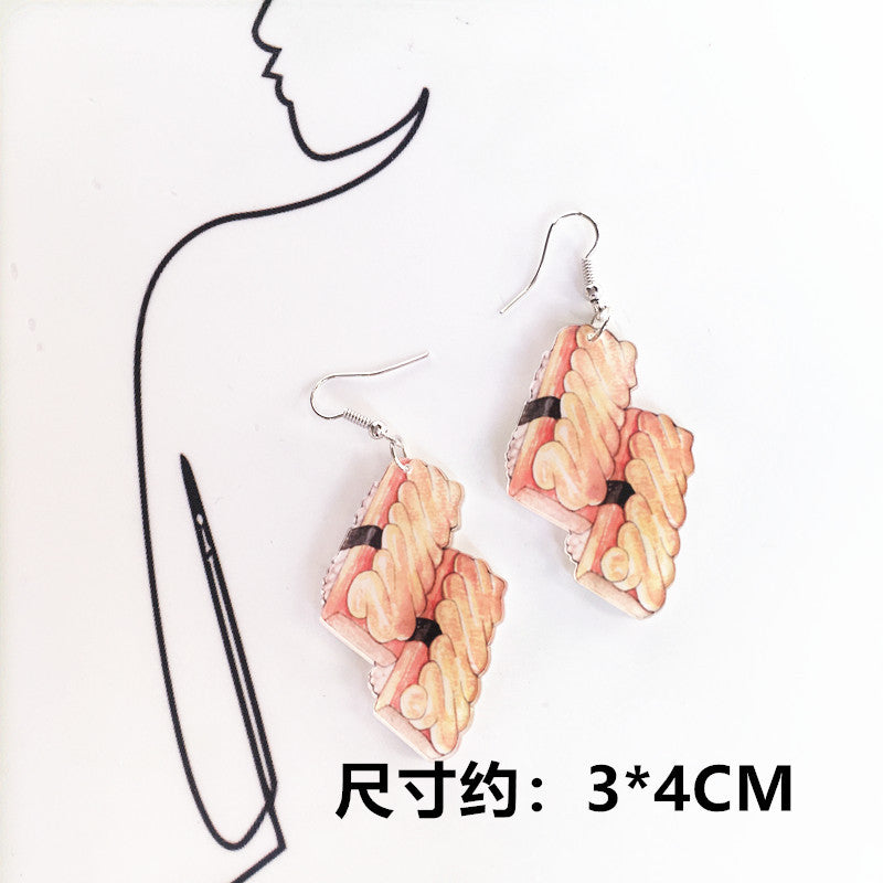 Cartoon Style Geometric Arylic No Inlaid Earrings