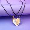 Fashion Couple Yin Yang Cat Splicing Pedent Stainless Steel Necklace