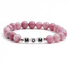 Simple Natural Stone Plus Color Mama Beaded Bracelet Mother's Day Female