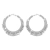 Retro Rhinestone Tassel Large Circle Claw Chain Earrings