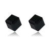 Fashion Cube Color Zircon Magnetic Earrings