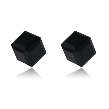 Fashion Cube Color Zircon Magnetic Earrings