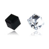 Fashion Cube Color Zircon Magnetic Earrings