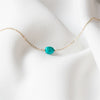 Fashion Geometric Turquoise Clavicle Chain Simple Copper Necklace