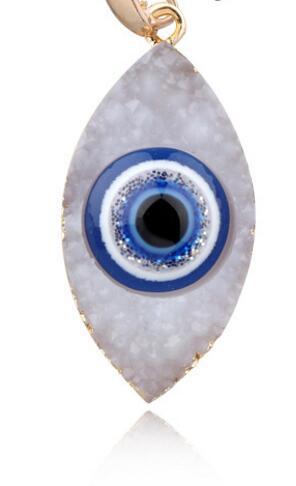 Unisex Eye Natural Stone Resin Necklaces Go190430120123