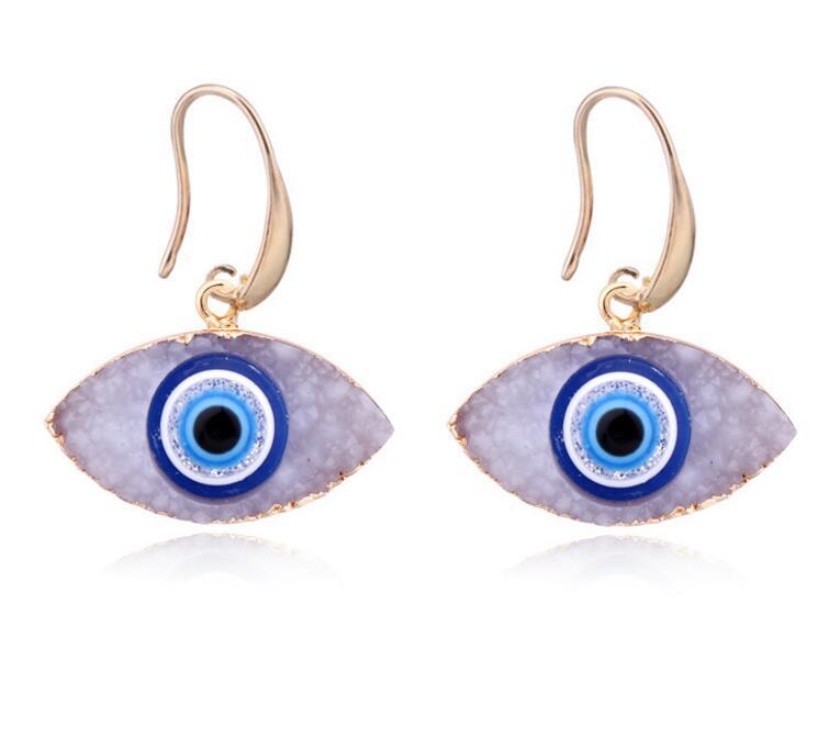 Unisex Eye Natural Stone Resin Necklaces Go190430120123