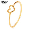 Womens Heart-shaped Electroplated Copper Rings Nhdp157510