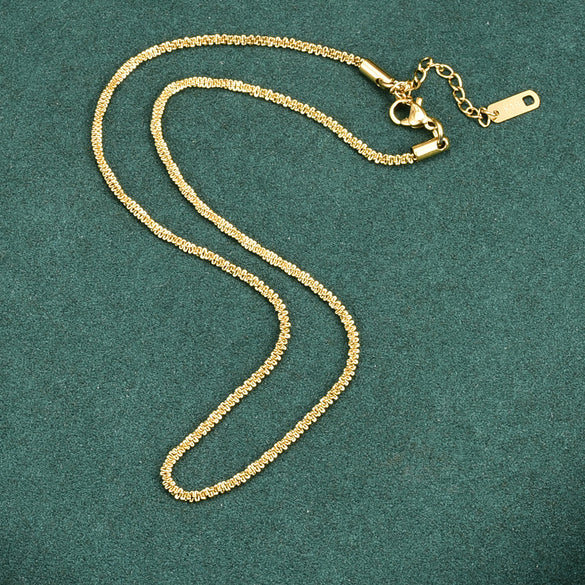 Titanium Steel Gold Plated Basic Geometric Necklace