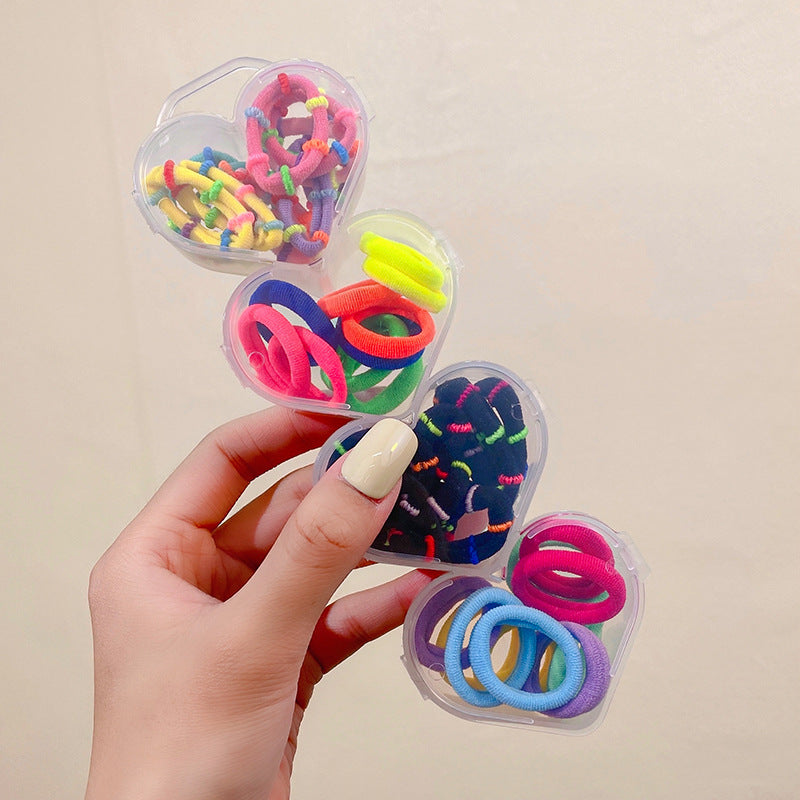 Kid'S Fashion Solid Color Plastic Rubber Band