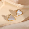 Heart Female Design Enamel Pendant Retro Fashion Simple Clavicle Metal Necklace