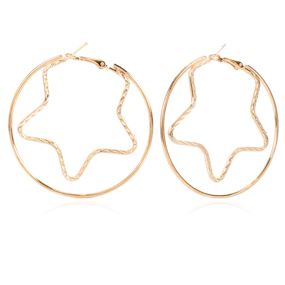 Simple Heart-shaped Love Alloy Earrings