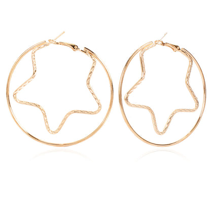 Simple Heart-shaped Love Alloy Earrings