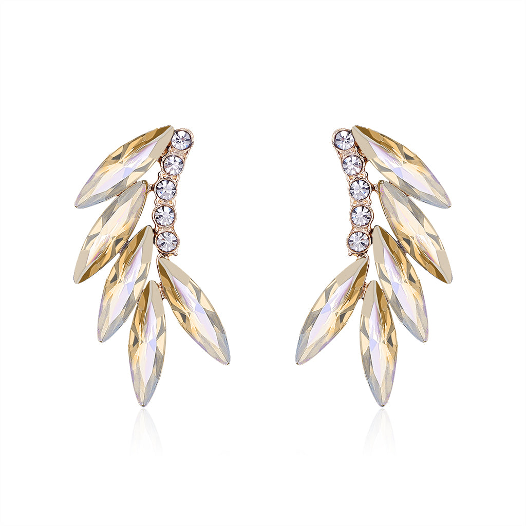 Vintage Style Baroque Style Fashion Wings Alloy Crystal Rhinestones Ear Studs