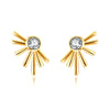 Simple Style Geometric Copper Inlaid Zircon Asymmetric Earrings