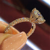 Fashion New Style Large Crystal Inlaid Rhinestone Ring