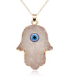 Unisex Eye Natural Stone Resin Necklaces Go190430120123