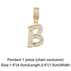 Fashion Zircon Letter Hip Hop Men's And Women's Copper Necklace