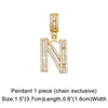 Fashion Zircon Letter Hip Hop Men's And Women's Copper Necklace