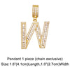 Fashion Zircon Letter Hip Hop Men's And Women's Copper Necklace