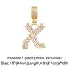 Fashion Zircon Letter Hip Hop Men's And Women's Copper Necklace