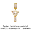 Fashion Zircon Letter Hip Hop Men's And Women's Copper Necklace