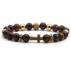 Basic Classic Style Cross Tiger Eye Inlay Artificial Gemstones Bracelets