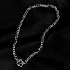 304 Stainless Steel 18K Gold Plated Hip-Hop Inlaid Gold Geometric Necklace