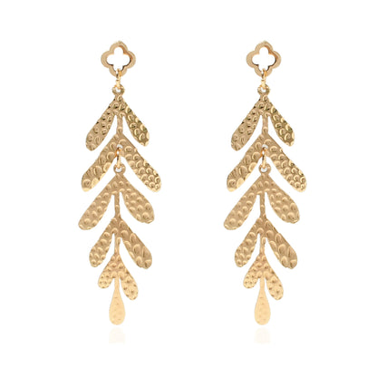 Ins Style Elegant Fashion Leaves Alloy Plating Women's Earrings