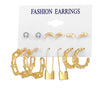 1 Set Fashion Geometric Alloy Plating Inlay Zircon Women's Earrings