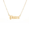 Fairy Style Elegant Princess Letter Constellation Stainless Steel Polishing Plating Titanium Steel Gold Plated Necklace