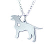 Fashion Heart Shaped Dog Shaped Stainless Steel Necklace